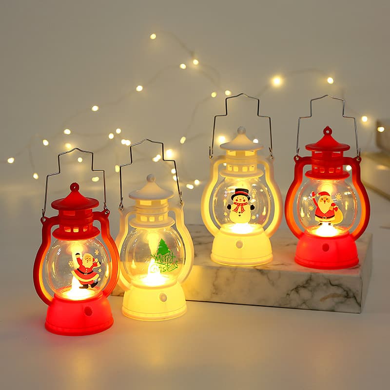 Pony Lantern Night Light Handheld Small Oil Lamp Kindergarten Children's Christmas Gift Baking Decoration Ornament
