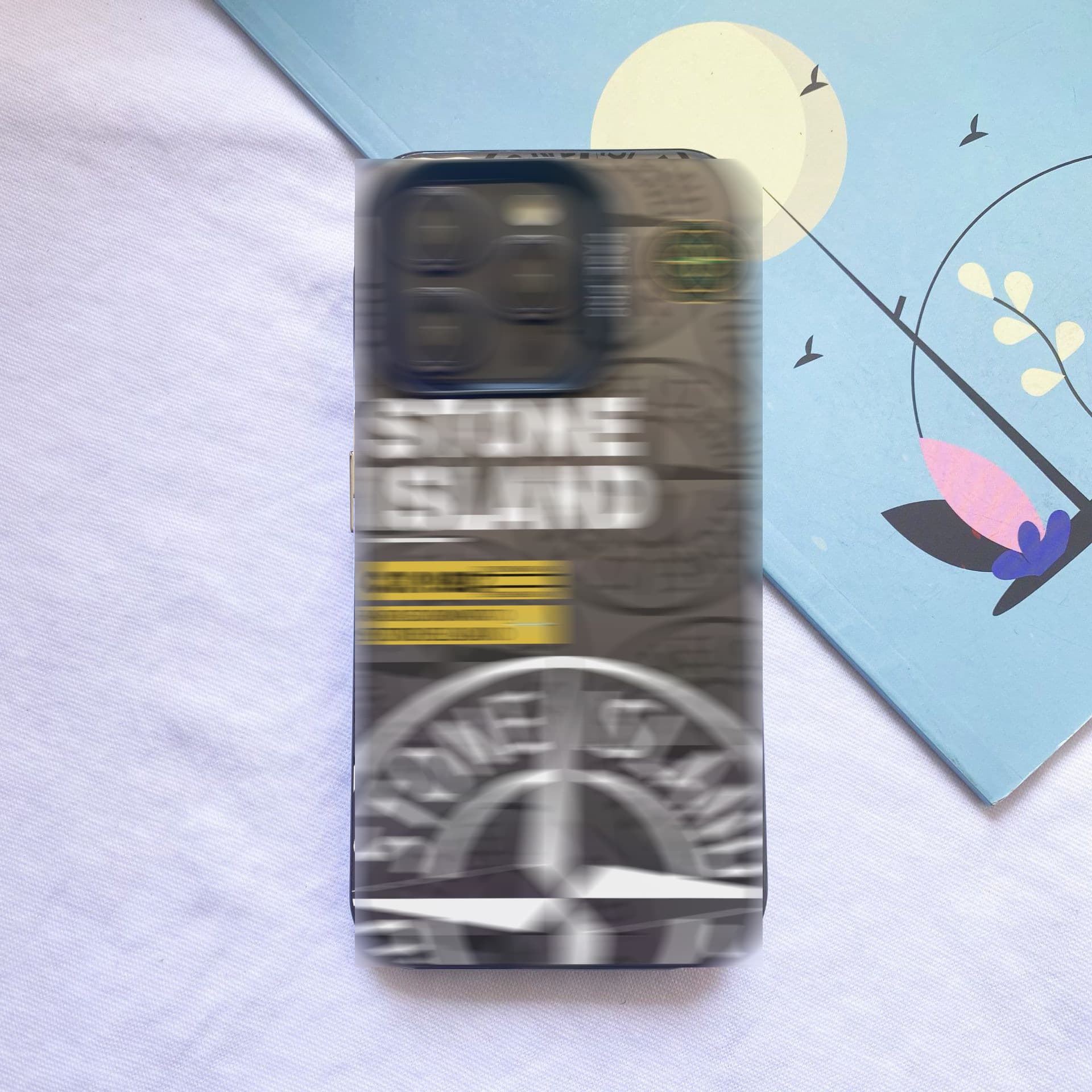 Coque Stone pour iPhone 17 Pro, 16/15/14/13, Laser 12, 11, Xs Max, Soft Plus Trendy Brand X