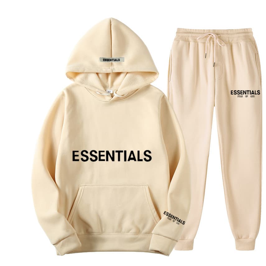 Essentials Double ligne peur de Dieu ensemble tendance poitrine Logo imprimé lettre Couple veste polaire F