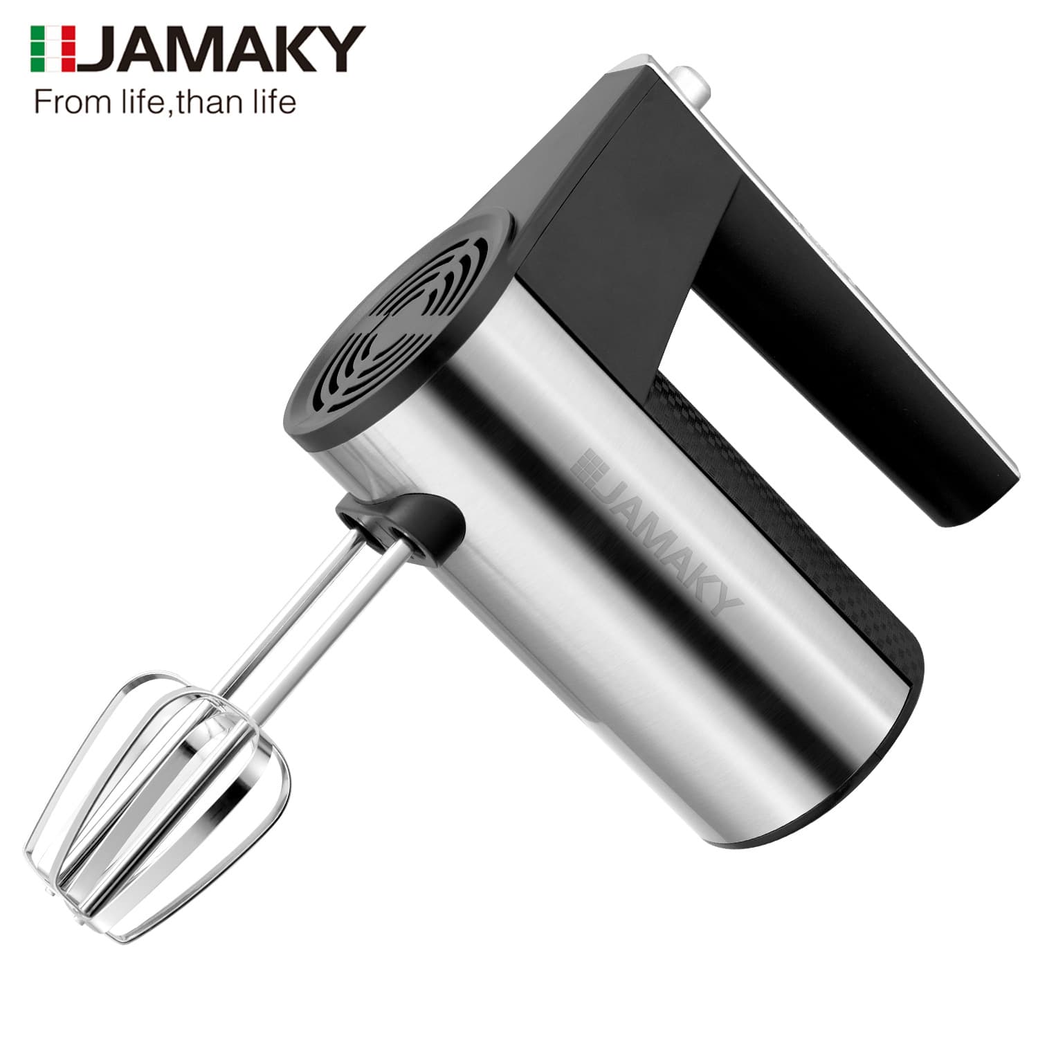 JAMAKY Home Handheld Electric Whisk 5-Speed Adjustable High Power Whisk & Flour Cream Mixer