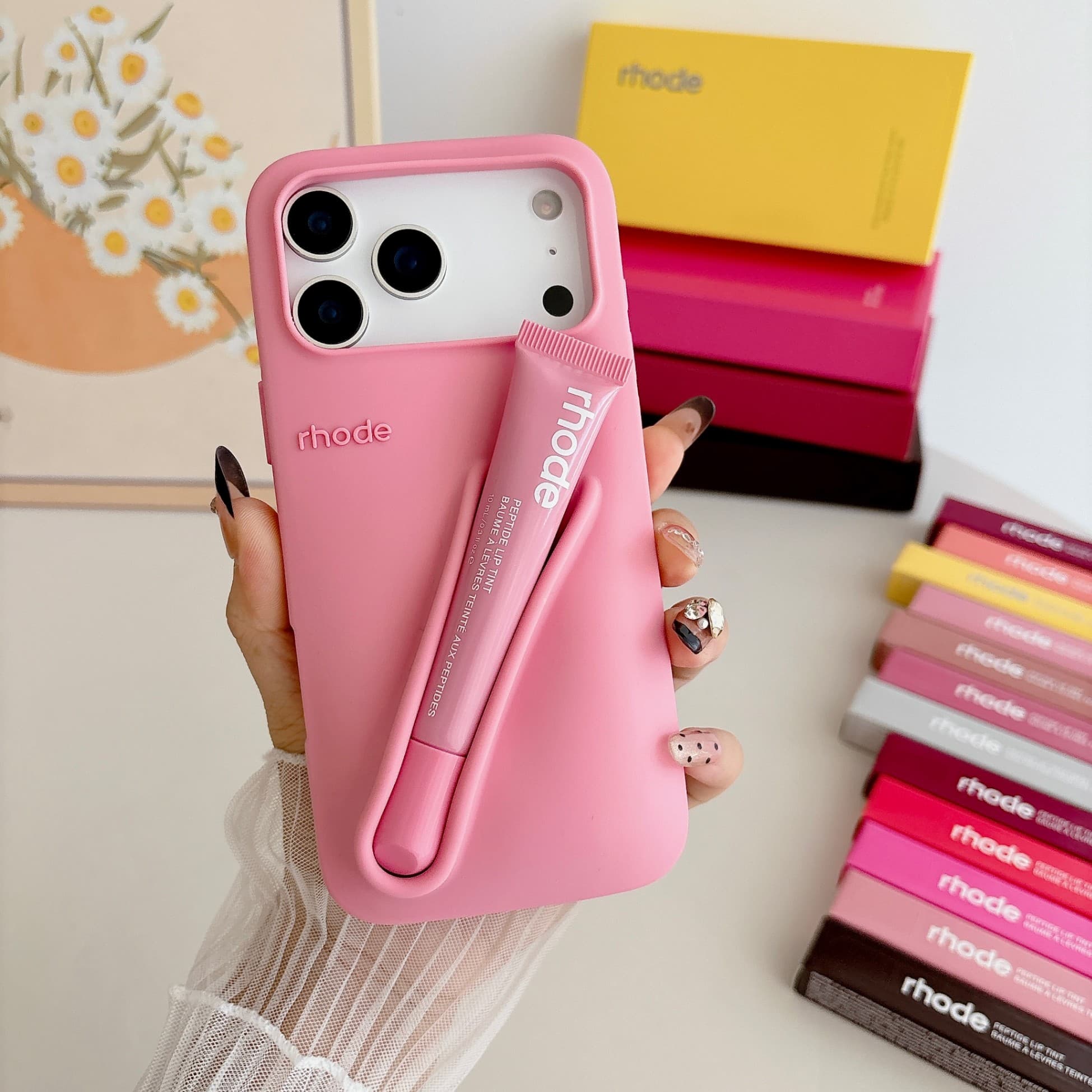 Applicable To Apple 17promax Mobile Phone Case Iphone16pro Hayley Lip Glaze 15 Storage Personality 14 Creative 13 Men And Women 12 New 11 Internet Cel