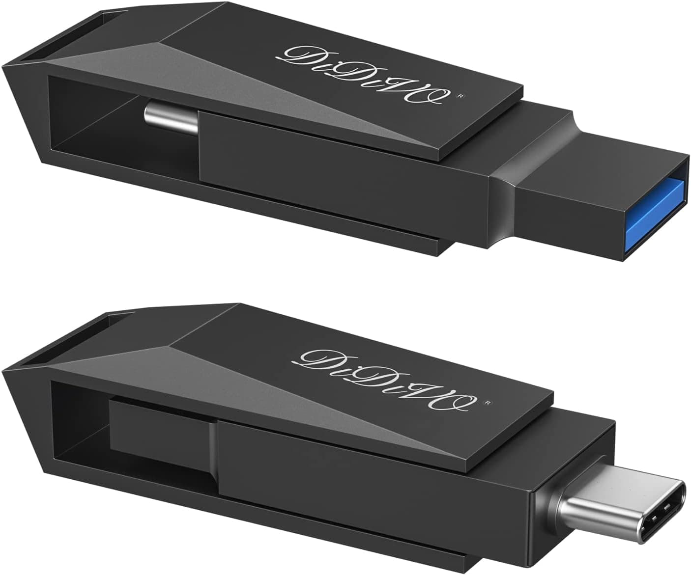 USB Flash Drive 64GB 128GB 256GB 512GB High Speed 2-in-1 USB-C Flash Drive USB 3.0 Thumb Drive Memory Sticks Metal Jump Drive External Storage