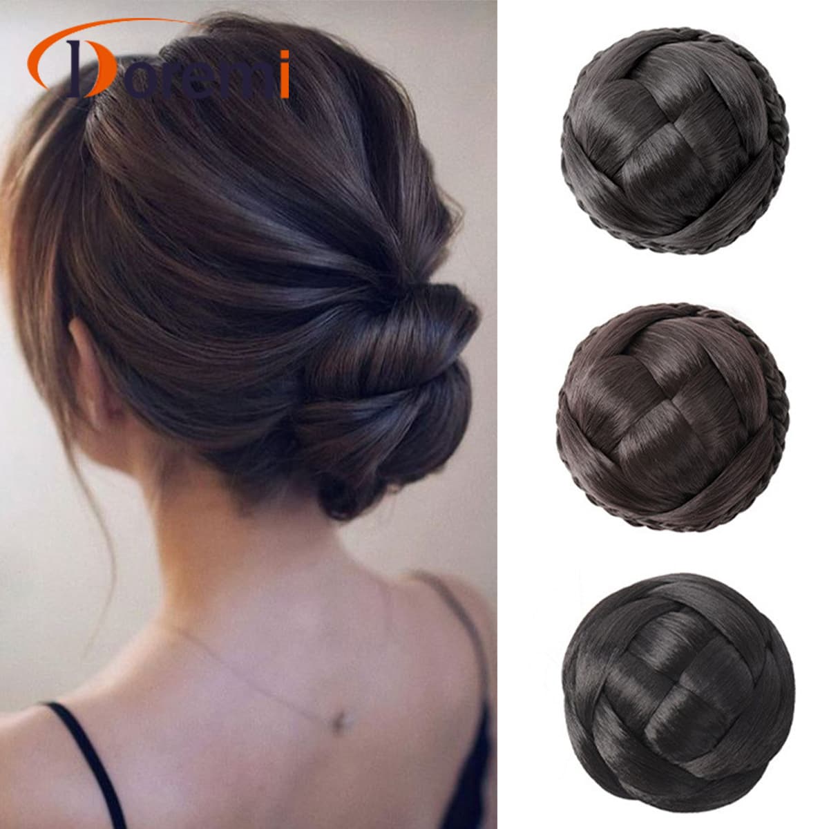 Ancient style bun bun performance Xiuhe bride back head wig bun bun package high temperature silk bun hair
