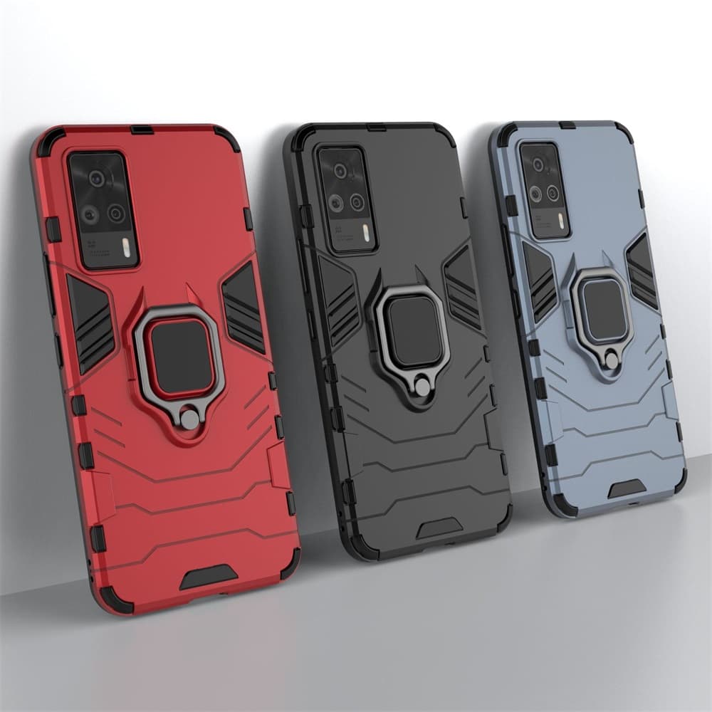 For vivo S9e S9 S7 S7t S5 V20 Pro Hybrid Hard PC+Soft TPU Armor Anti-Drop Case Rotating Ring Stand Holder Cover