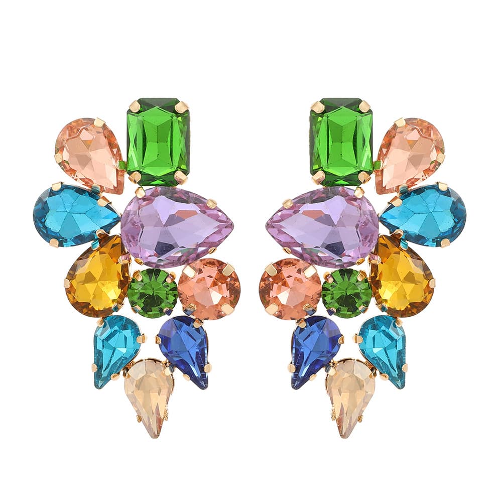 Diamond color matching large earrings high end earrings Internet celebrity jewelry