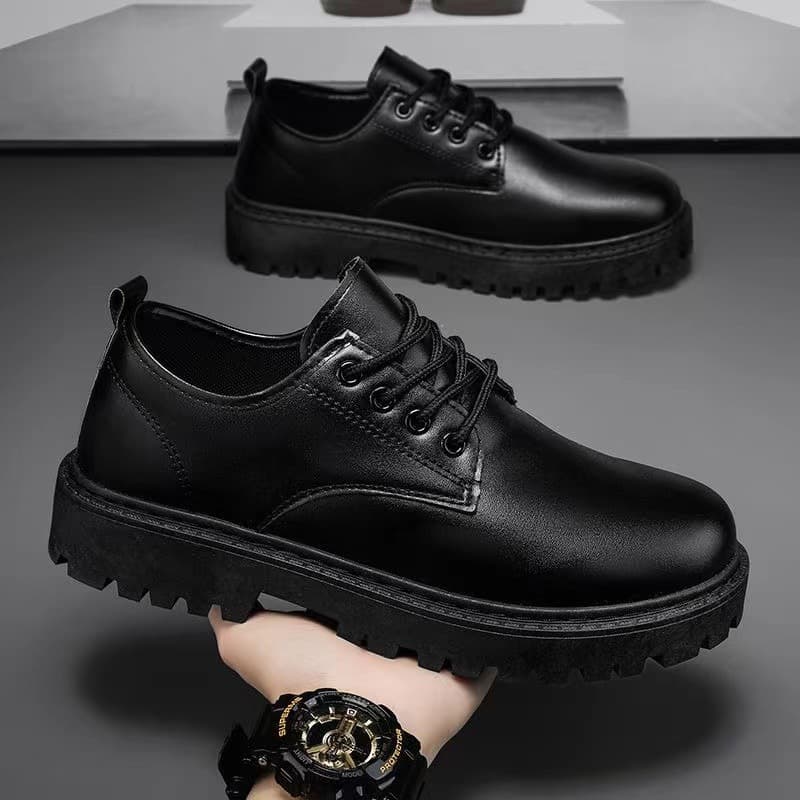 Men's Shoes 2025 New Summer Men's Leather Shoes Black Formal Business Youth British Style Casual Versatile Work Men's Shoes