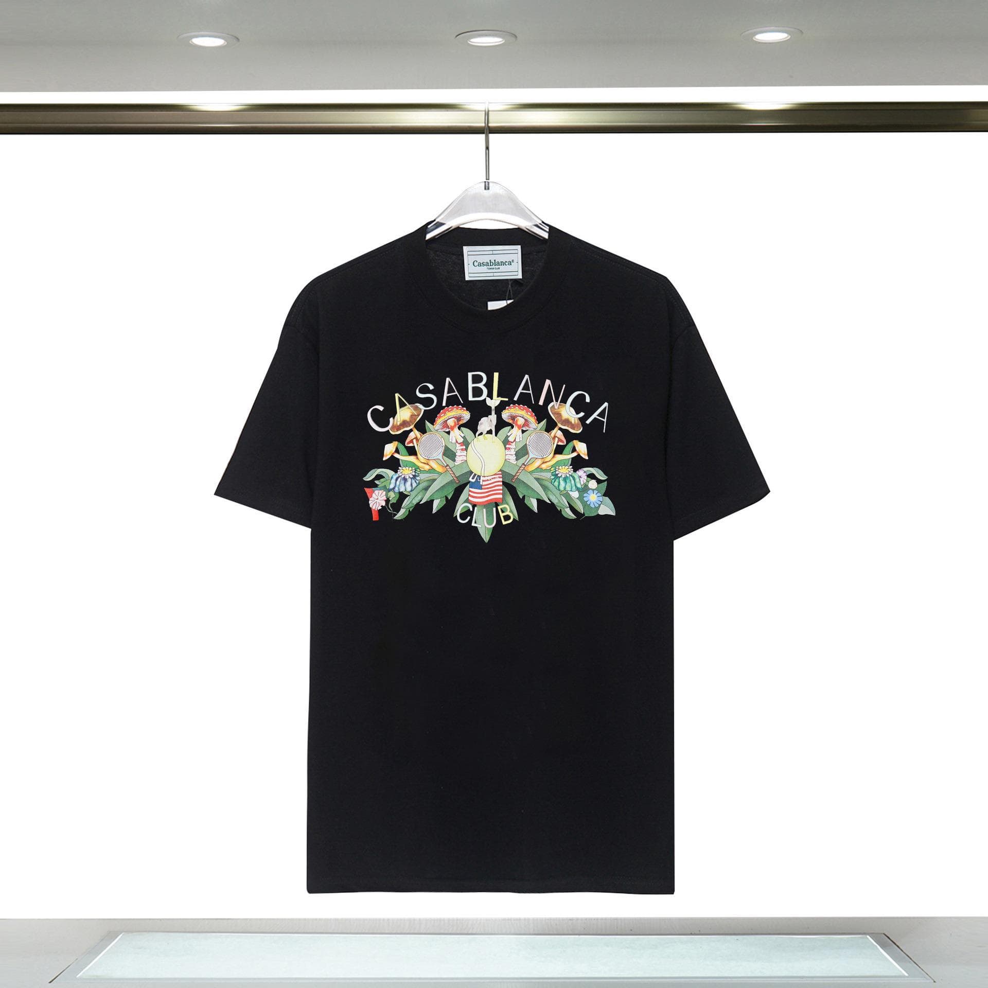 Vêtements pour hommes 24 nouveaux styles Illusion Gate Letter Printing T-shirt à manches courtes à col rond personnalisé