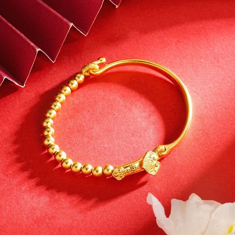 Ruyi Beaded Half Women's Shin Bracelet Long-term No Fading Ancient French Style Jewelry