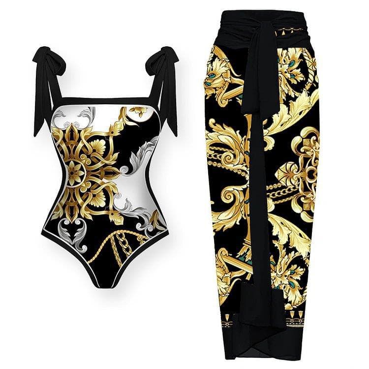 Women's Clothing One-piece print bikini for women