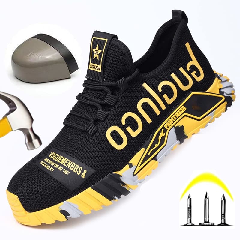 Fashion Men Sports Style Work Boots Puncture-Proof Safety Steel Toe Security Protective Shoes Indestructible shoes