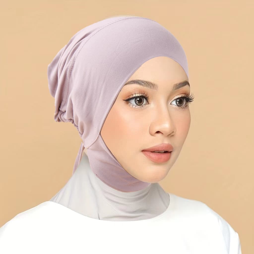 new multi-color solid color drawstring bottom hat fashionable Muslim headscarf hat in stock