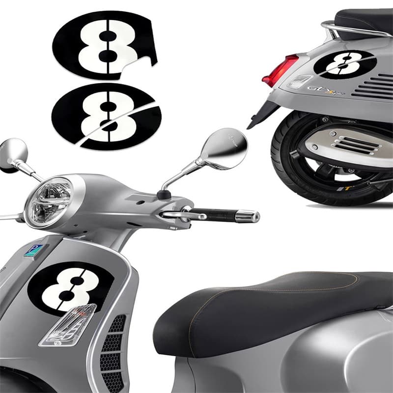 Suitable for Vespa Vespa car body modification GTS300 GTV no. 6 waterproof decals