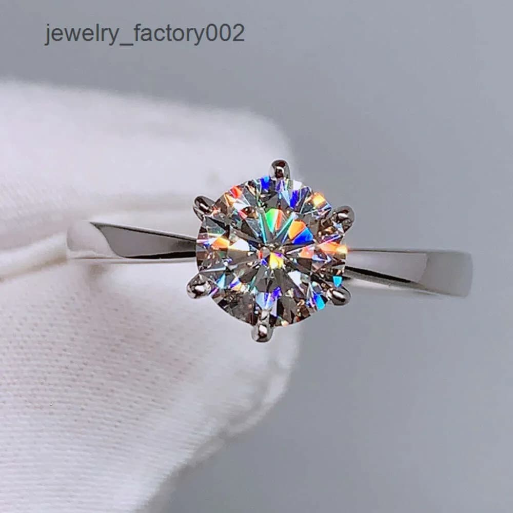 GOLD SIER Island 1.5 Carats Sier Color For Women Anillos De Jewelry Bizuteria Dia Ring