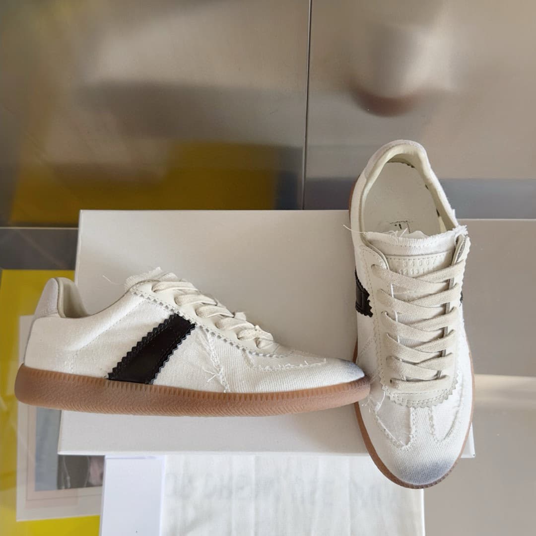 Chaussures d'entraînement d'été unisexes à bout rond plat, pointure 25, style allemand, baskets de sport décontractées et polyvalentes, parfait
