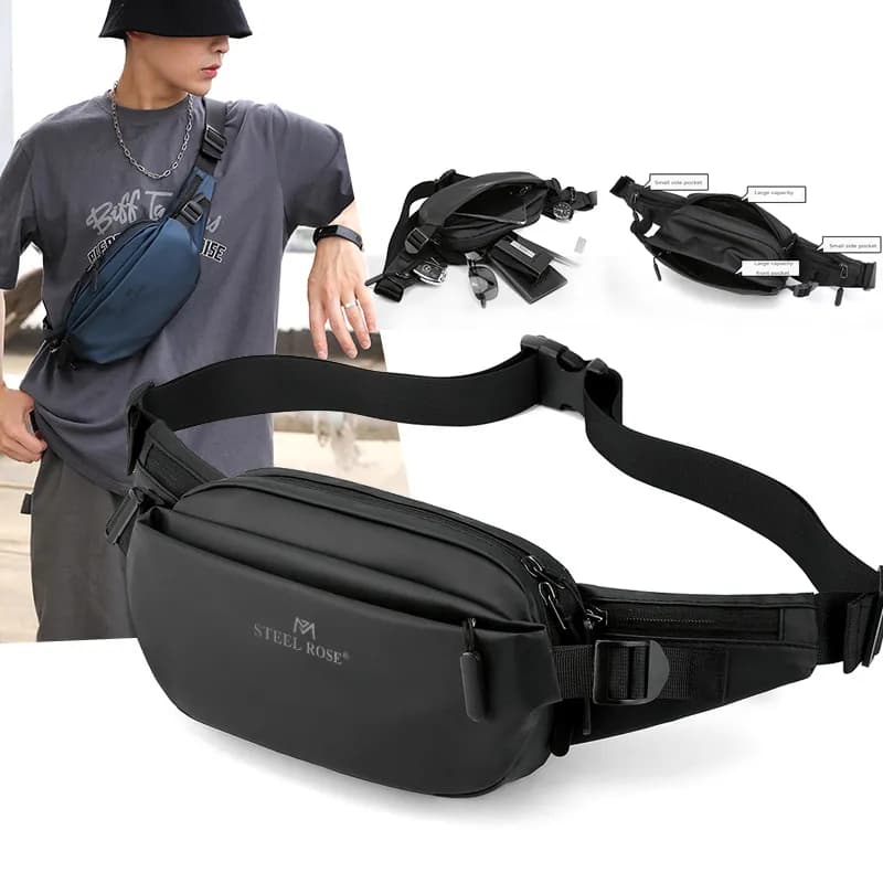 Men's Fashion Chest Outdoor Sports Belt Bag For Teenager Waterproof Men Waist Bags High Quality Fanny Pack 230921