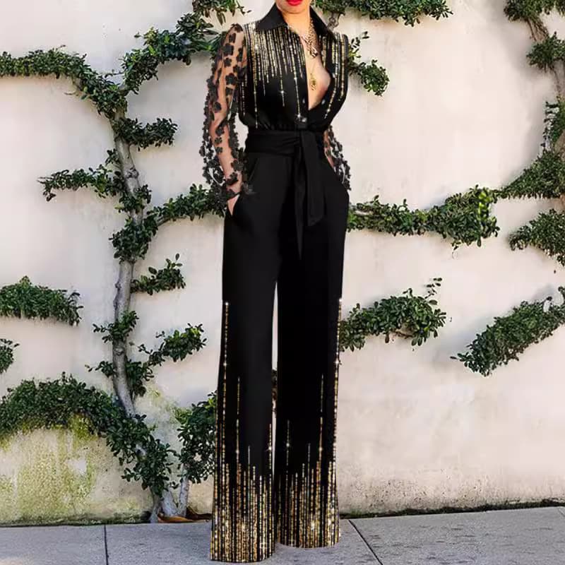 Women's Clothing spring and summer new women's clothing sexy lace splicing bell bottoms