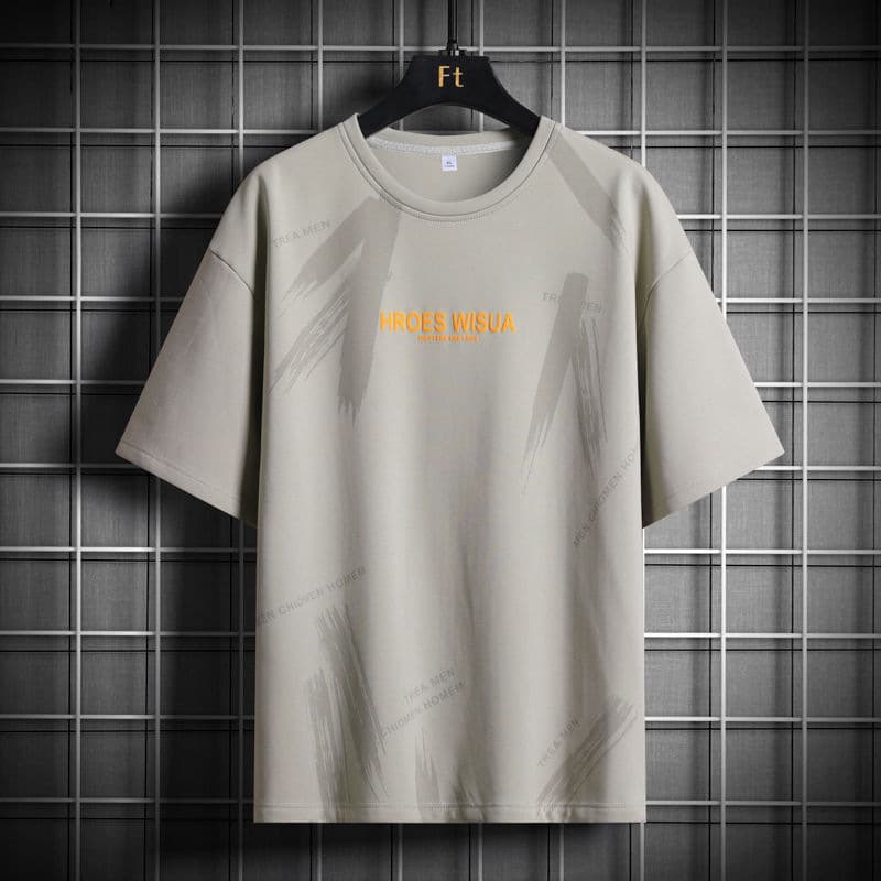 Summer Students Short-sleeved T-shirt Summer Trendy Korean Round Neck Loose Thin Ice Silk Quick-drying Half-sleeved T-shirt Top