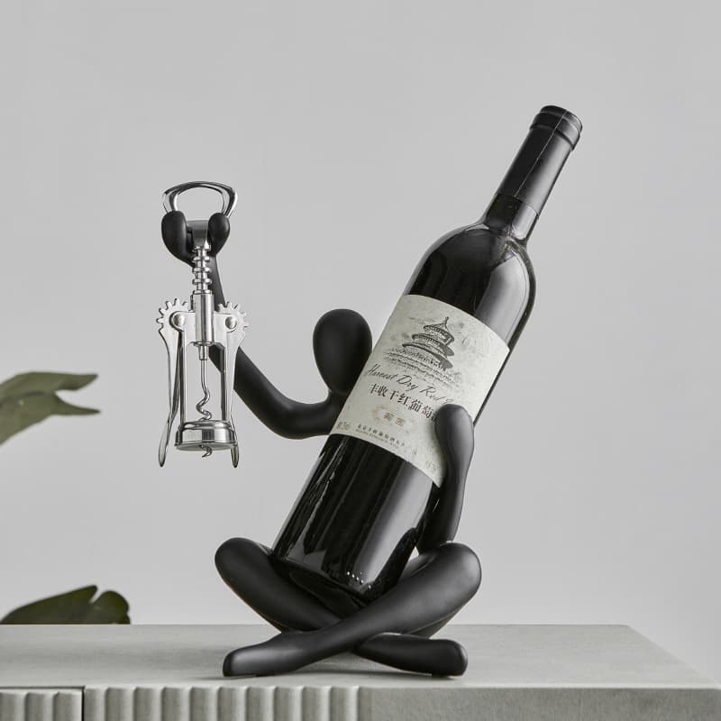 Home Decor Modern Simple Resin Hollow Figure Wine Rack Living Room Restaurant Home Furnishings Wine Cabinet Dining Sideboard Decoration