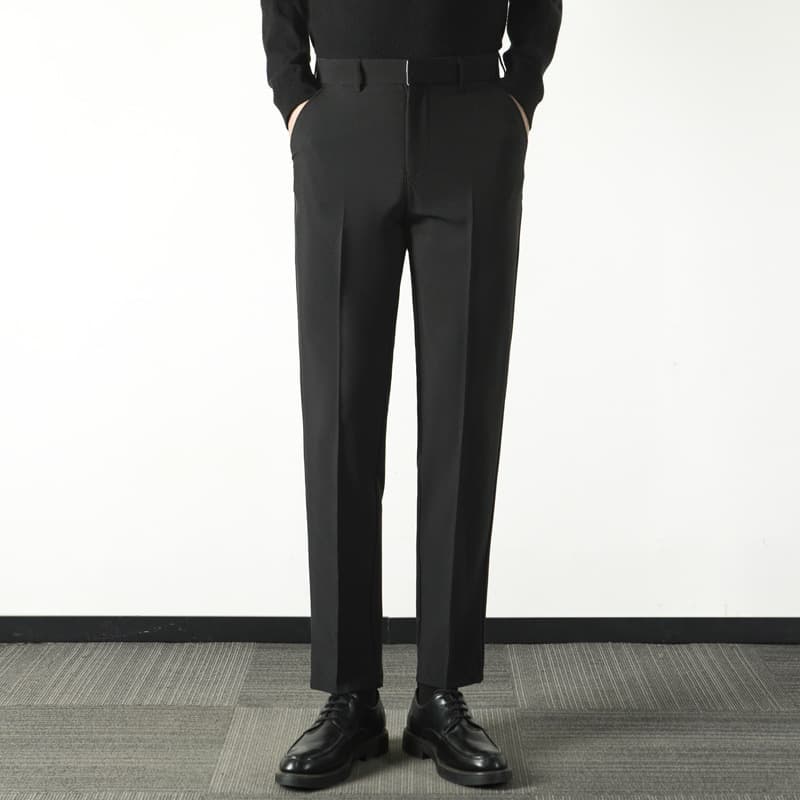 Business suit trousers men's slim straight casual trousers men's advanced drape anti wrinkle non iron trousers men
