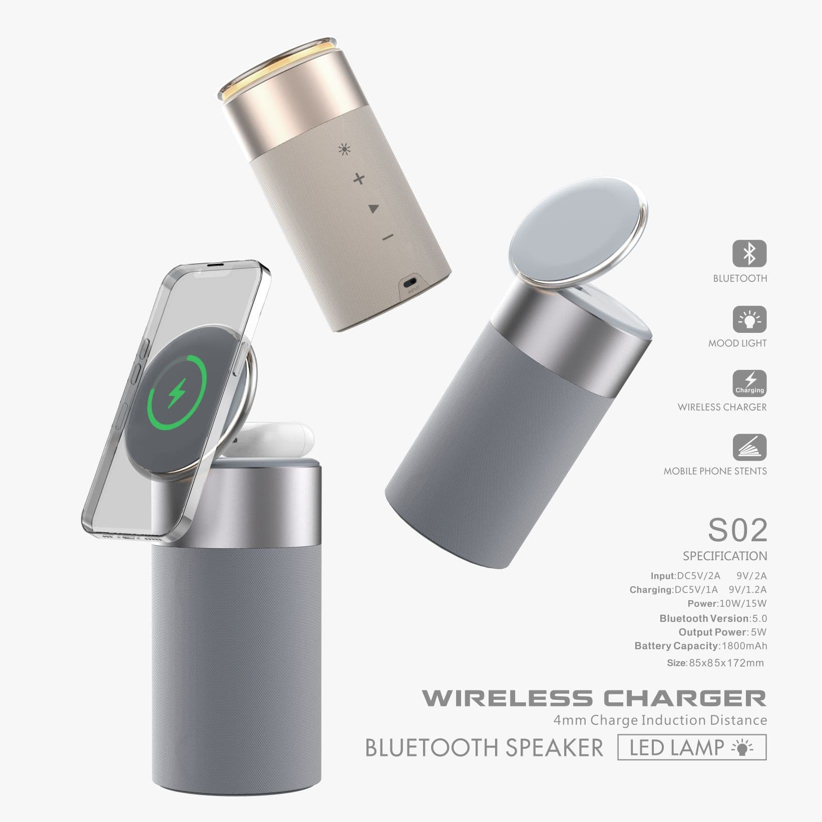 2023 earphones mobile phone magnetic wireless charging audio small portable home office outdoor wireless charging