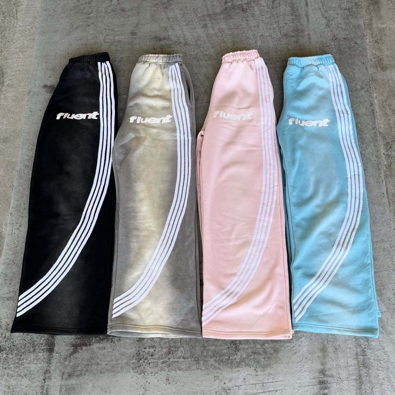 Men's Clothing Unisex Color-Block Loose Fit Pants – Trendy Streetwear Joggers For Men & Women, Breathable Casual Trousers (Black/Blue/Grey/Pink)