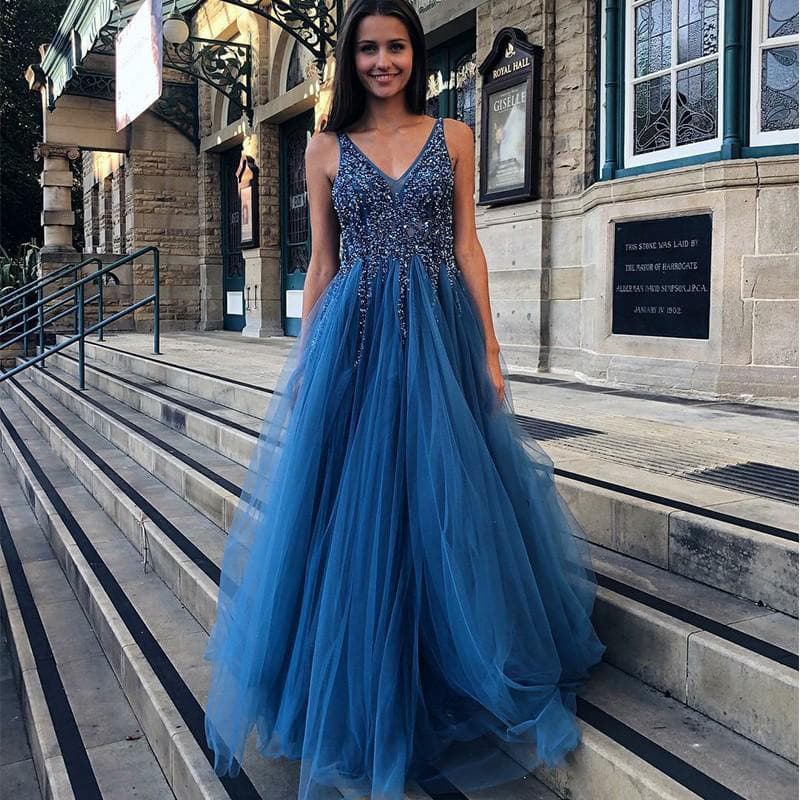Women's Clothing Mesh Splicing Dress Deep V Neck Sexy Dress Wedding Dress Evening Dress