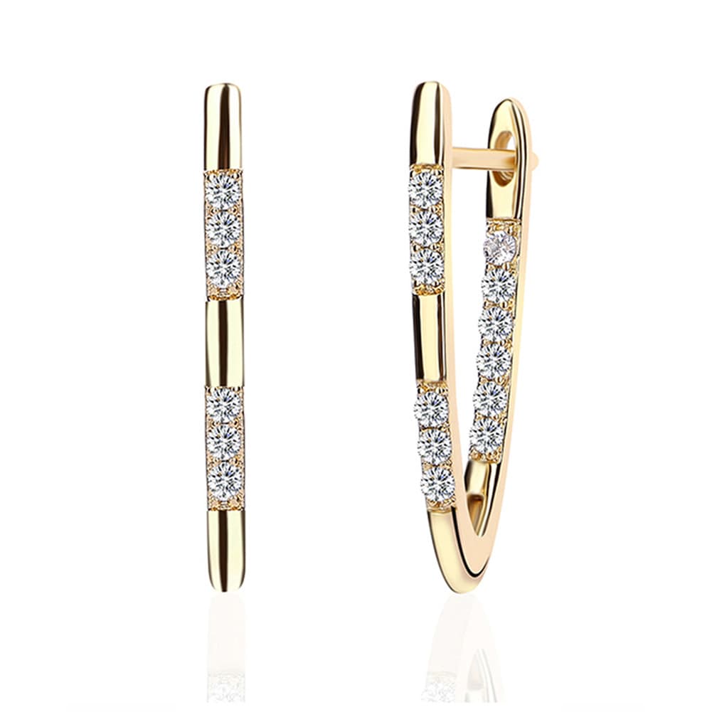 Women's Jewelry Shaped Earrings Cold Style Zircon Earrings Small Accessories Niche Cold High End