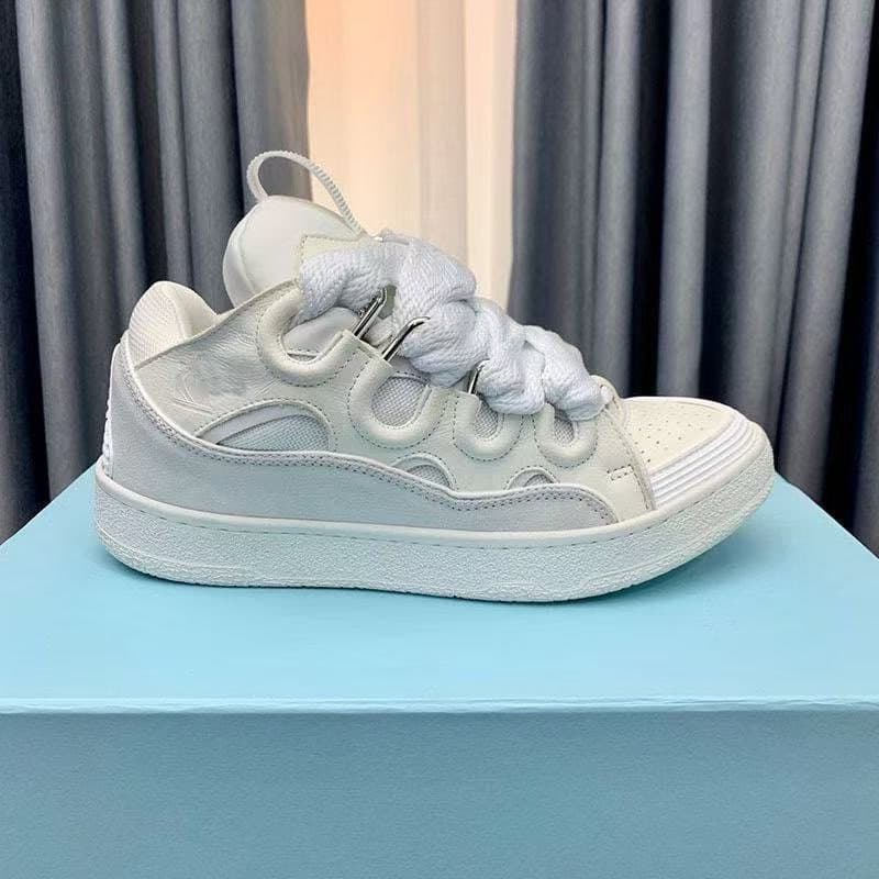 Nouvelles chaussures de sport décontractées CURB pour hommes et femmes, en cuir patchwork à lacets, style cross-frontalier. Nouvelles chaussures d