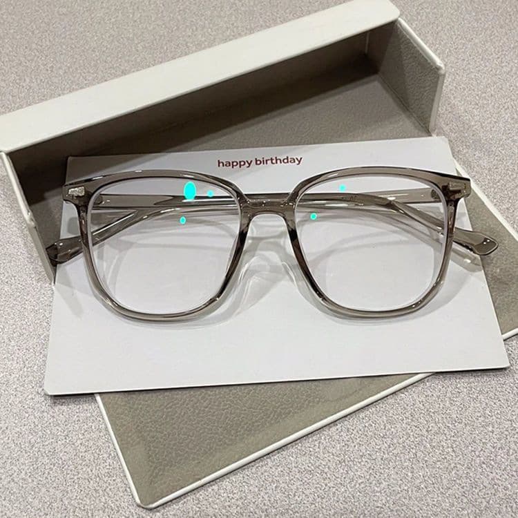 Unisex Olive Green Glasses Myopic Female Anti-blue Light Prescription Plain Thin Square Eye Frame Fashion Man