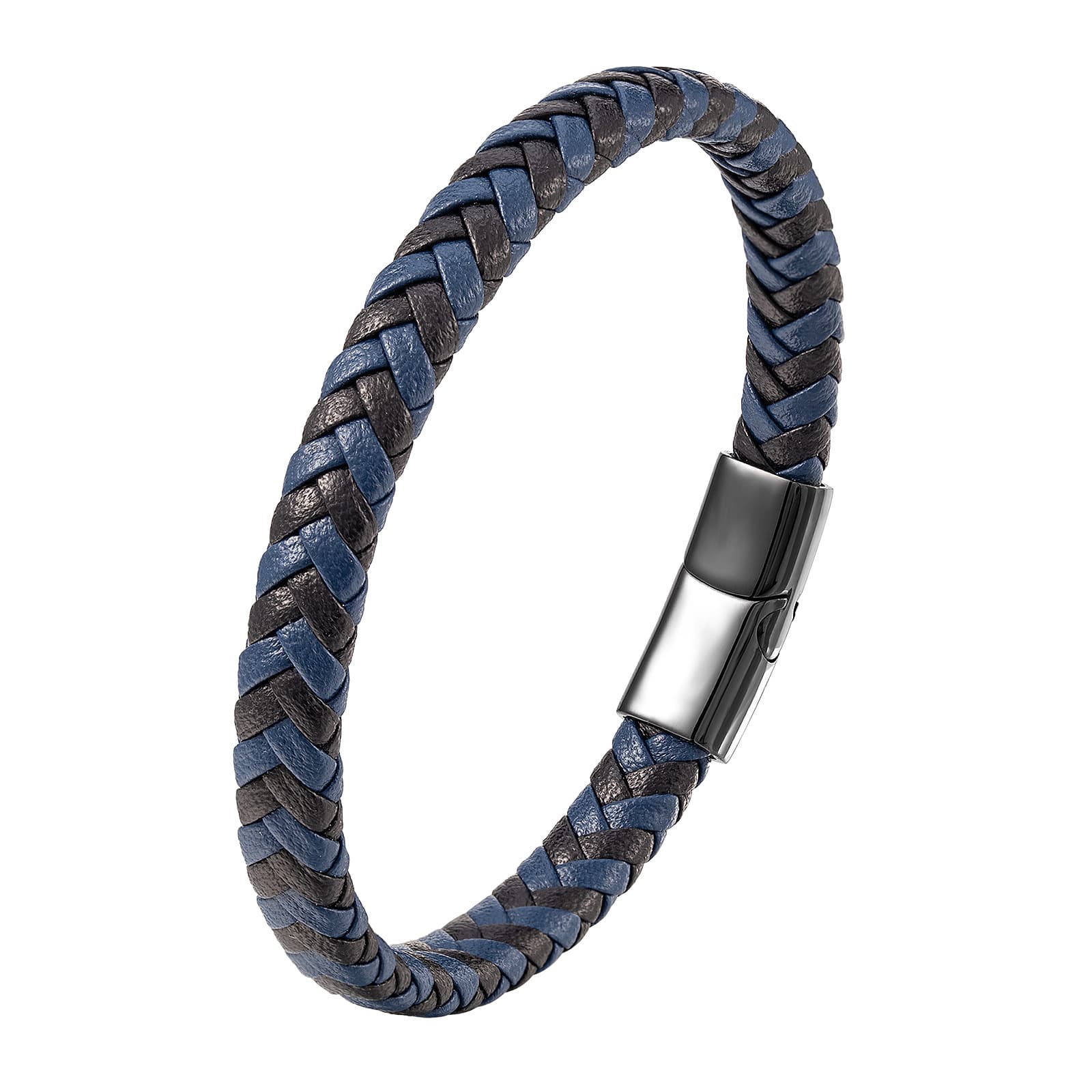 Men's Jewelry Eather Rope Bracelet Stainless Steel Leather Braided Bracelet Genuine Leather Multi Layer Jewelry