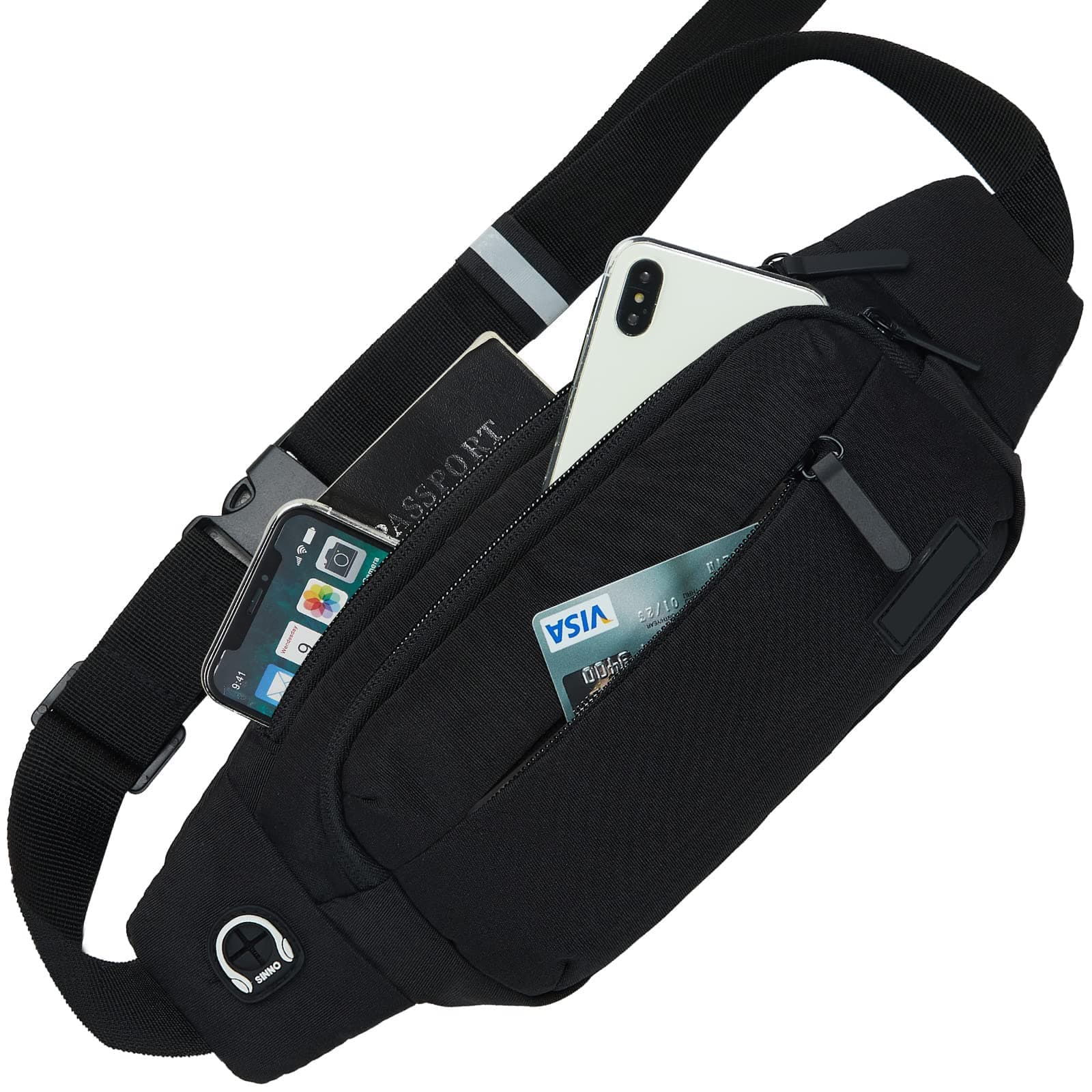 Sports Waist Bag Large Capacity Fashion Casual Messenger Bag Sports Chest Bag Multifunctional Mountaineering Change Mobile Phone Waist Bag