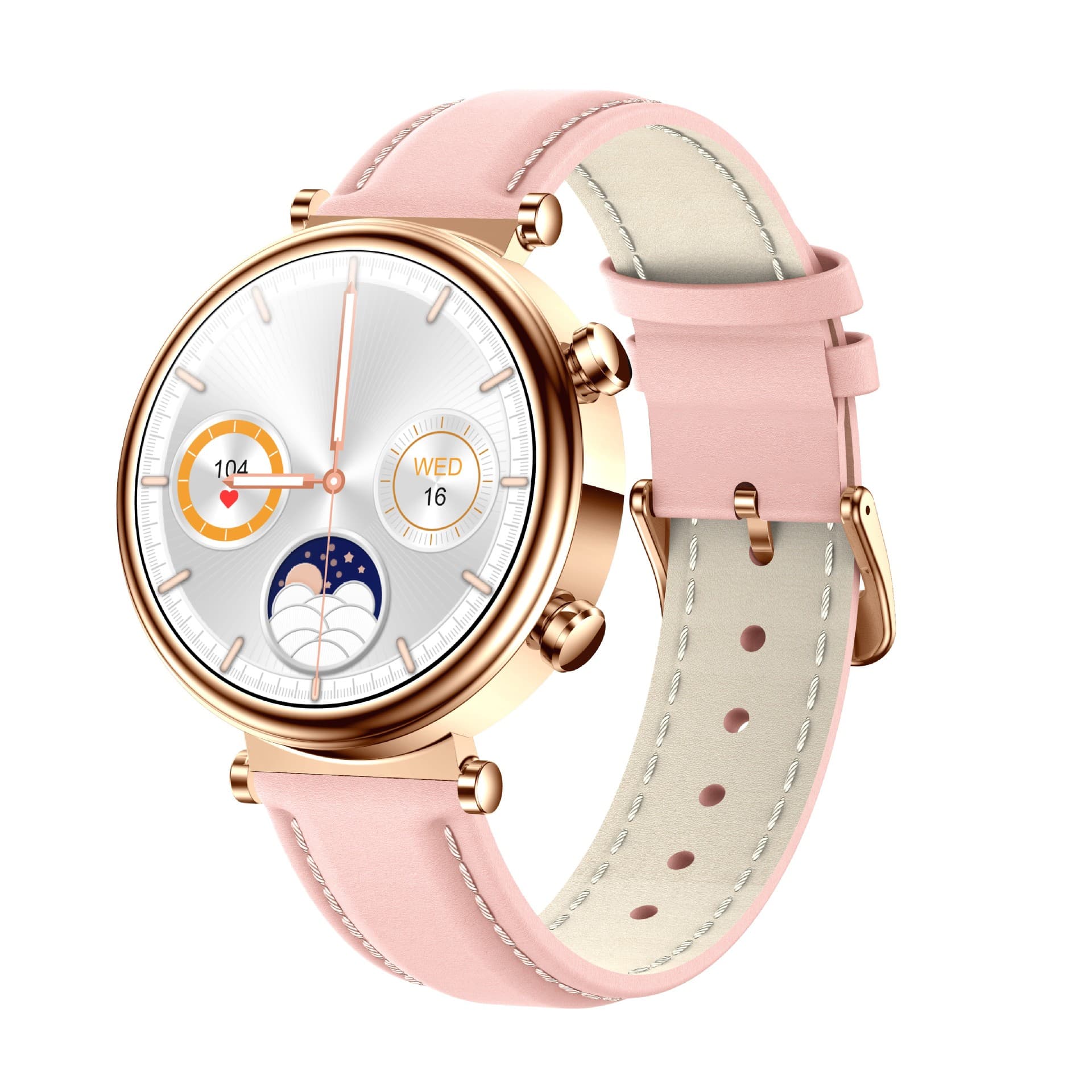 T86 Women's Smart Watch 1.27 High Definition Round Screen Bluetooth Call Heart Rate Sports Health Monitoring Waterproof