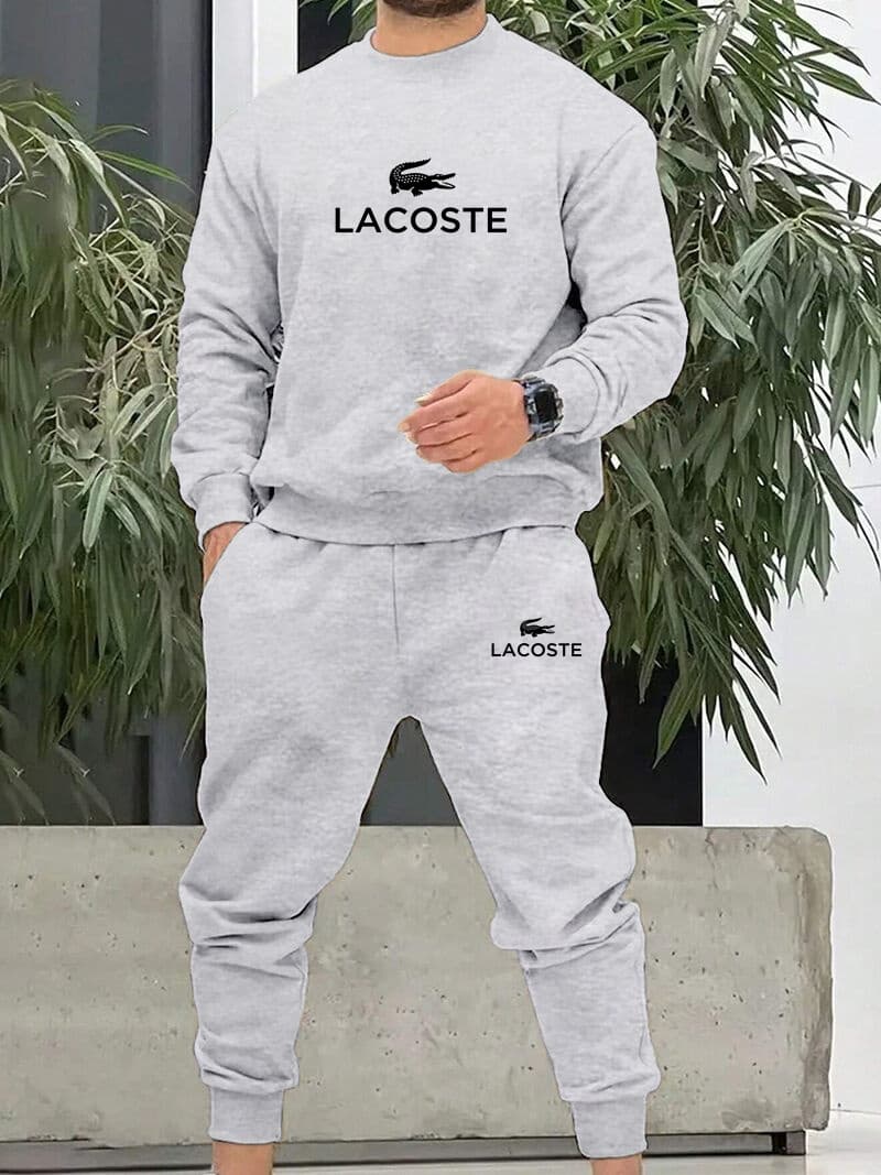Ensemble deux pièces unisexe : pull à capuche ample en polaire + pantalon, idéal pour le jogging.
