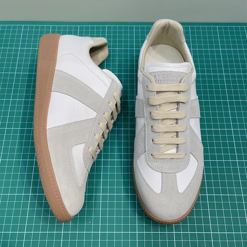 Chaussures d'entraînement Margiela Couple MM6, en cuir de vachette pleine fleur, résistantes à l'usure, antidérapantes et confortables. Baskets d