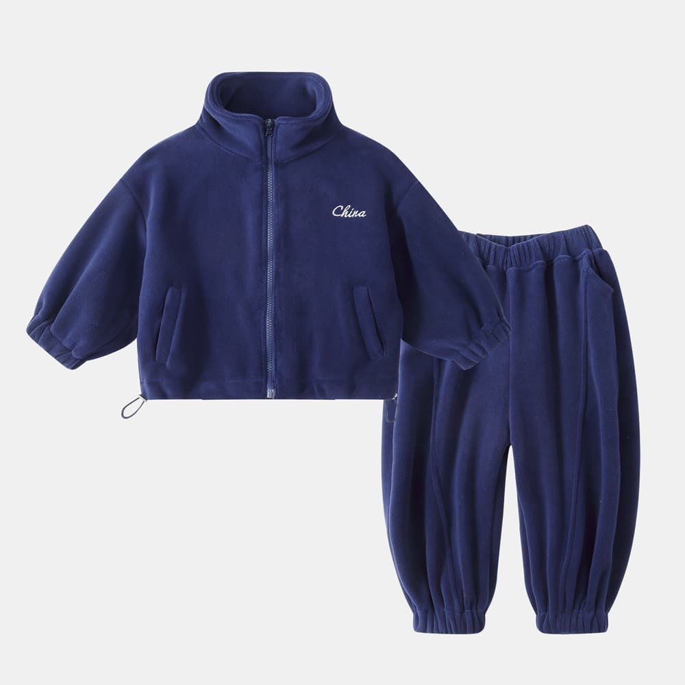 Kid's Clothing 2025 Children's New Velvet Suits For Boys, Girls, Children's Autumn And Winter Two Piece Suits For Babies To Keep Warm And Wear Outside