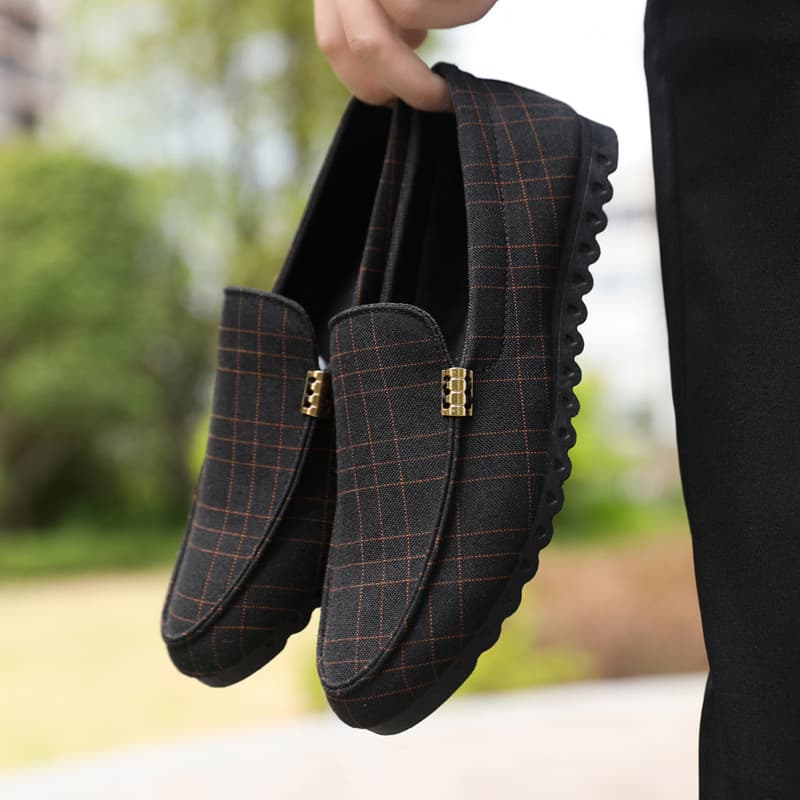 Men’s Shoes Men's Autumn Breathable Canvas Shoes Versatile Moccasins Men's Casual Shoes Korean Style Trendy Slip On Lazy Shoes