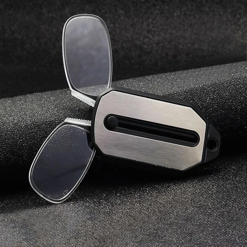 New Arrivals Nose Clip-on Reading Folding Legless Ultralight Key Bundle Men Women Mini Portable Presbyopian Glasses 1.0 to 4.0