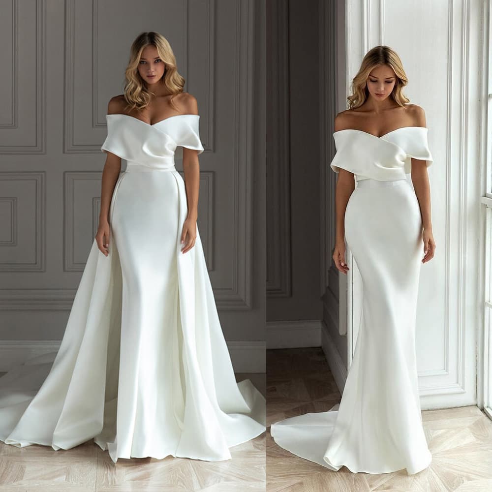 Women's Clothing fairy evening dress 2024 one shoulder slimming temperament slim sexy white tailed evening dress