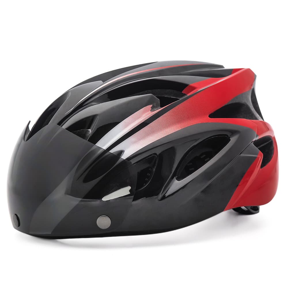 One-piece Bicycle Helmet With Magnetic Goggles Sports Outdoor Riding Helmet With Taillight