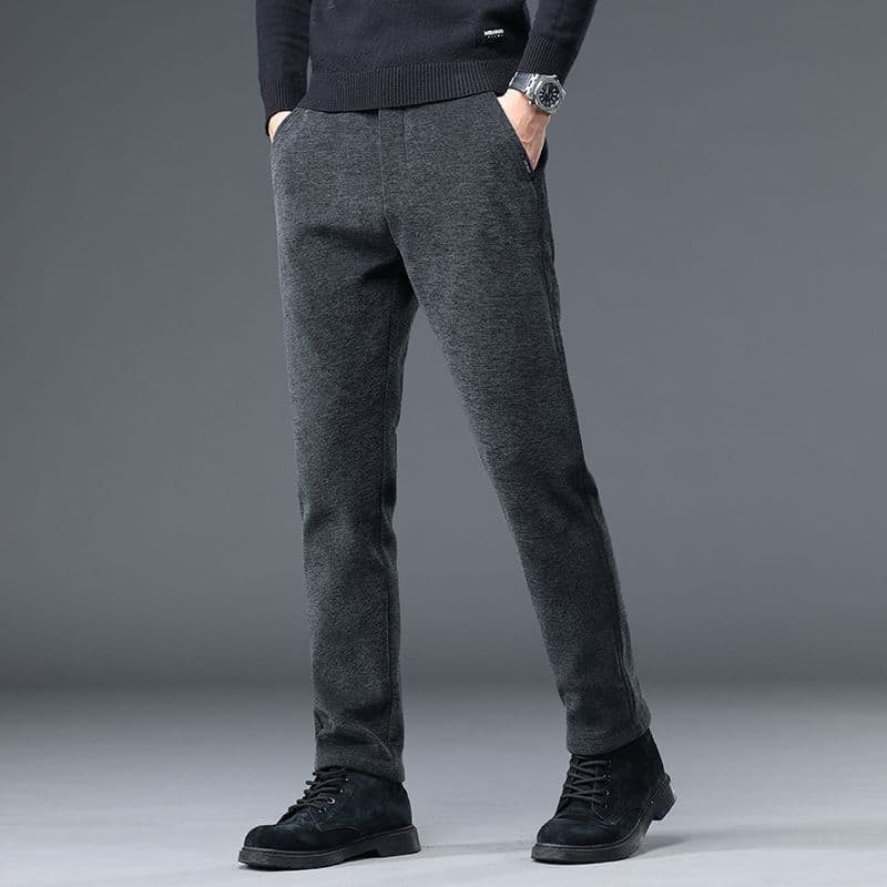 Men's Clothing Pants Business Slim Straight Elastic Trousers