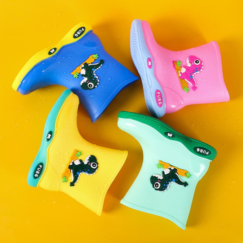 Mother&Kids Water shoes Boys Summer rain shoes Girls cartoon light waders Children warm rain boots Children rubber shoes