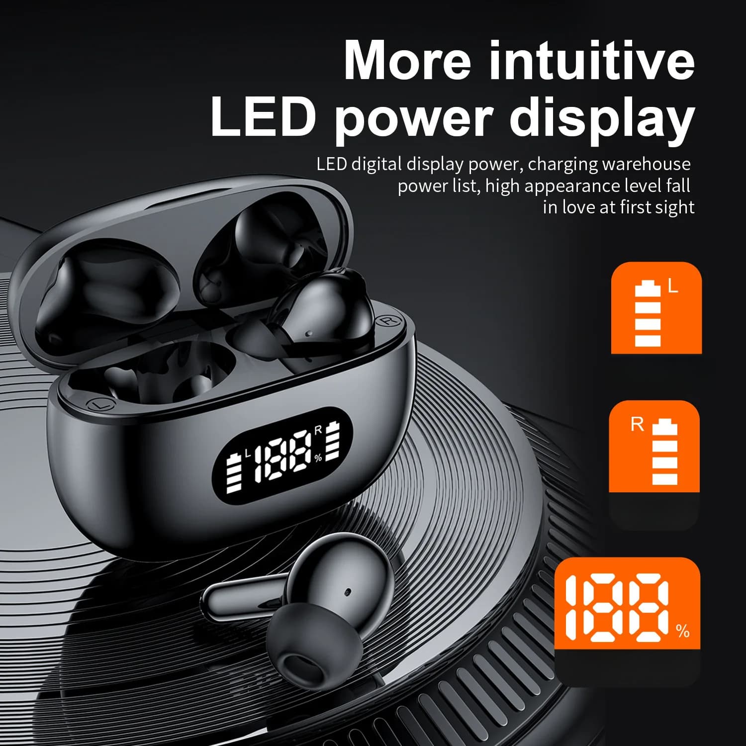 NEW F05 LED Power Display Wireless Headsets 895B Bluetooth 5.3 Earphone TWS Sport Headphone With Mic For Smart Phone