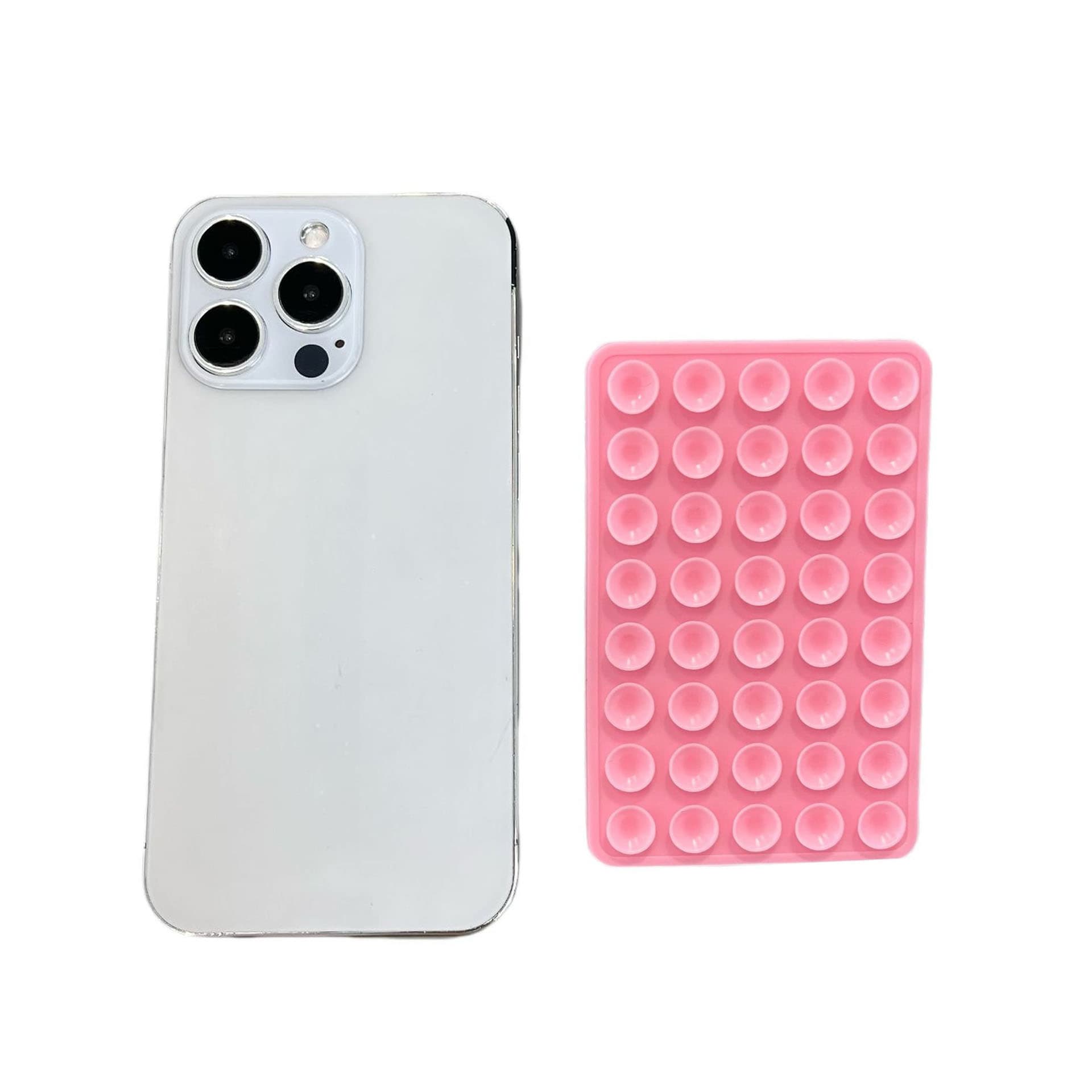 Support de téléphone portable en silicone double face avec ventouse