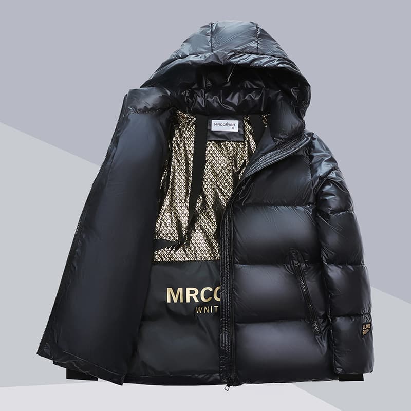 Short Black Gold Down Jacket For Women Winter Thickened Cold-Resistant Plus Size Couple Matching Korean Fashion Cotton