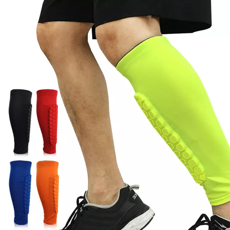 EVA Honeycomb Calf Protector Silicone Non Slip Honeycomb Basketball Football Cycling Anti Collision Breathable Sports Shin Guards