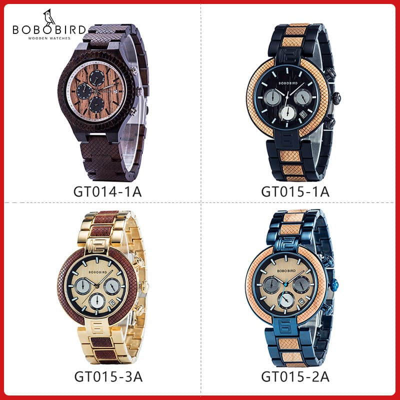 BOBO BIRD Wooden Watch Wooden Element Watch Calendar Luminous Youth Men's Watch