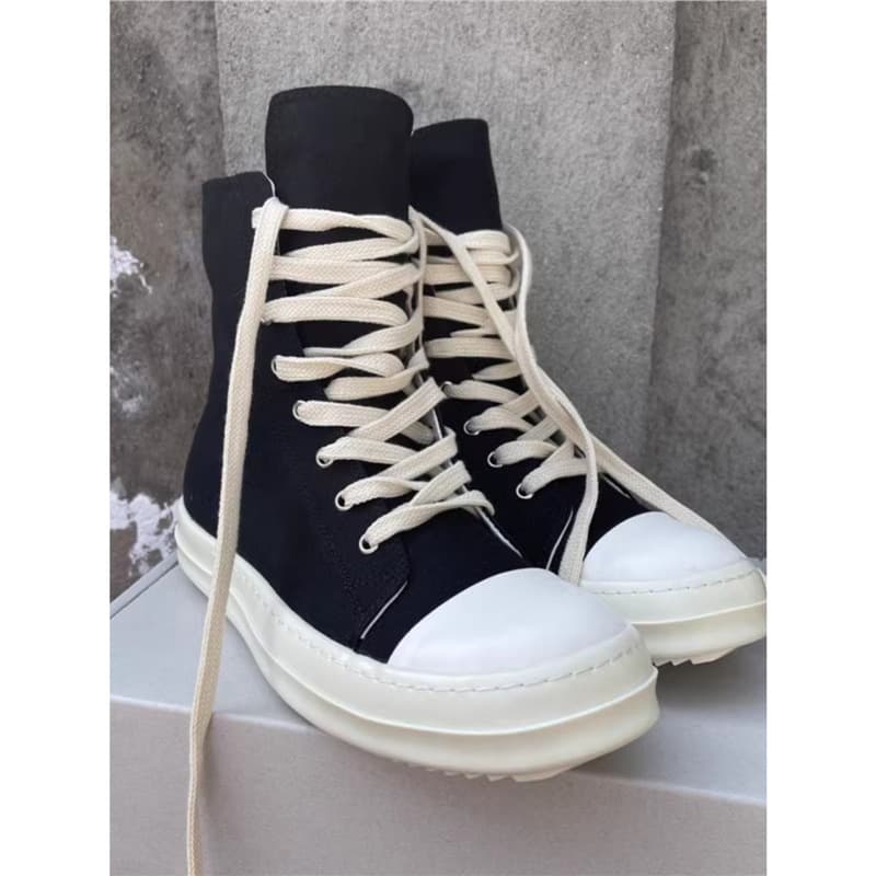 Unisex Chunky Sole High-Top Canvas Sneakers With Platform Design For Casual Streetwear And Everyday Comfort Trendy Platform Couple Shoes.