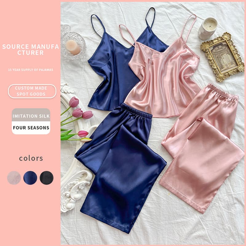 Women’S Clothing New Suspender Skirt Trousers Suit Fashionable Silk Fashionable Home Clothes