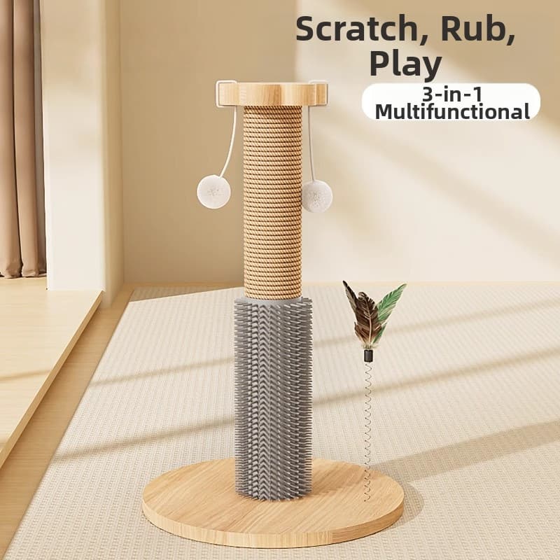 Wear Resistant Lint Free Sisal Cat Paw Post Cat Scratching Toy Tree For Self Entertainment