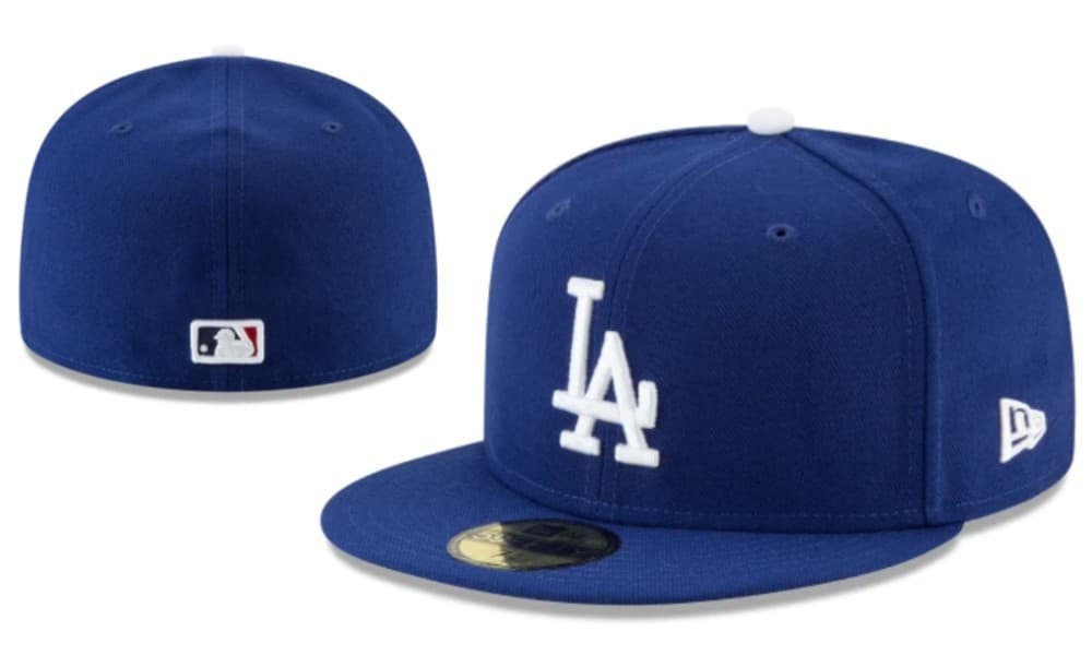 Casquette de baseball brodée, protection solaire intégrale, taille L (5A), de qualité supérieure Los Angeles Dodgers, pour l'exportation.
